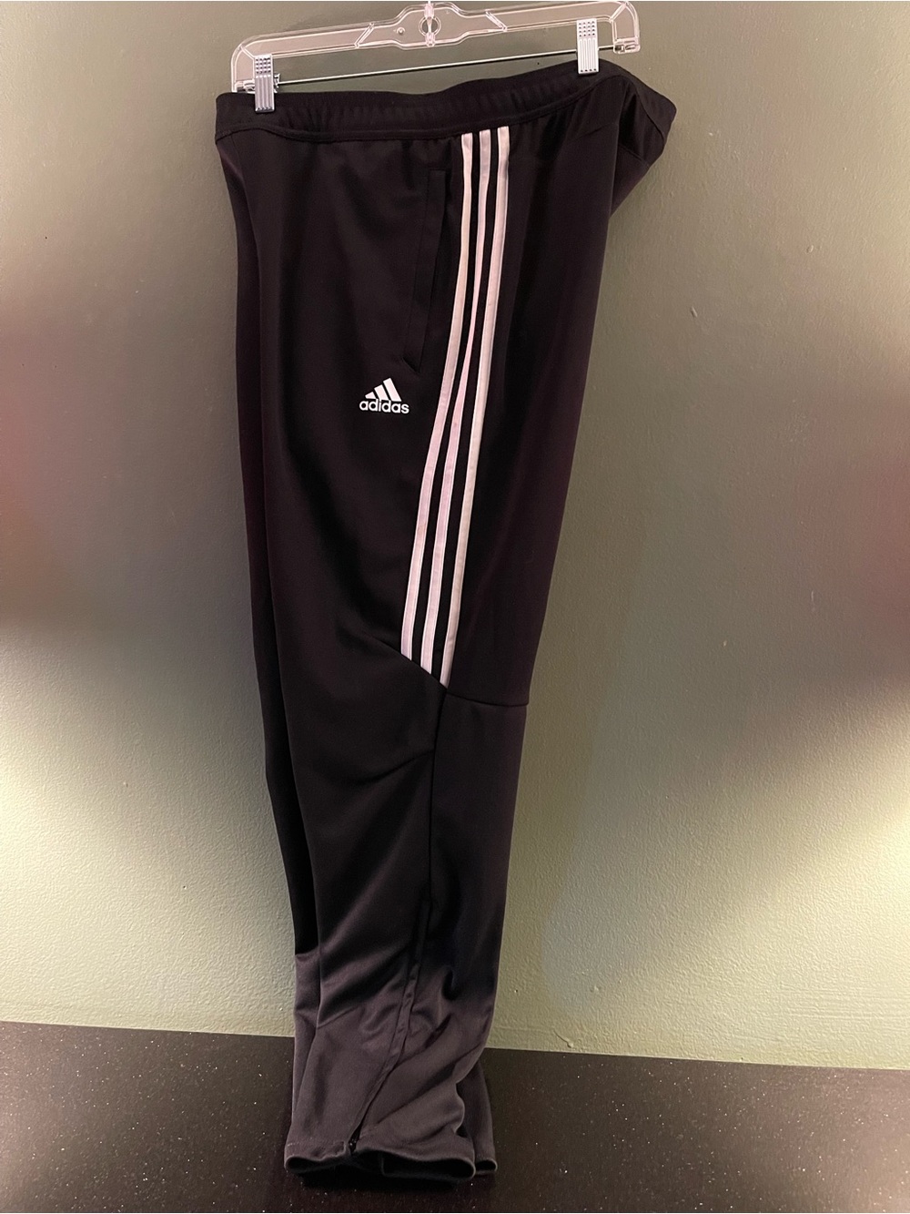 adidas women’s Black Joggers with White Three-Stripes